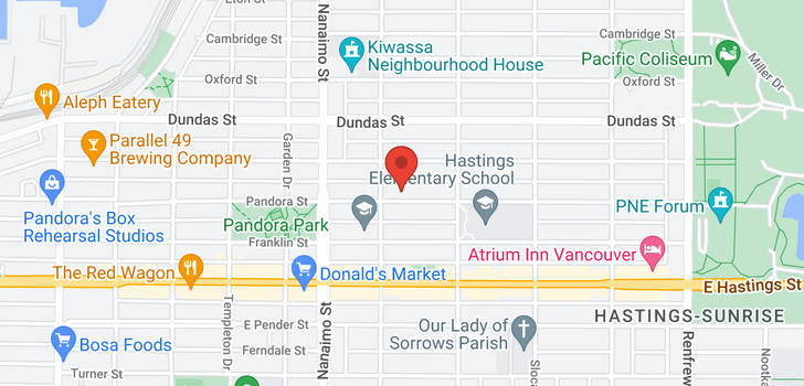 map of 2511 PANDORA STREET